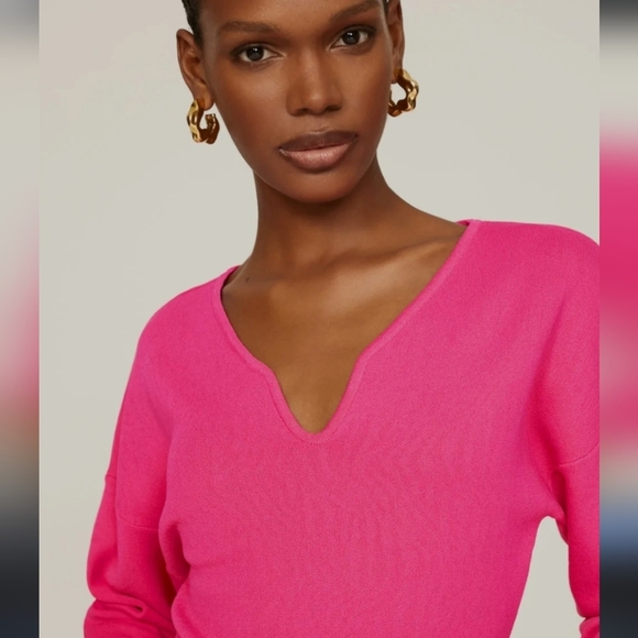 Esteban Cortazar Hot Pink Pullover Sweater Size M - Picture 1 of 12